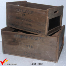 Rual Área Reciclado Abeto Antique Box Madeira Blackboard